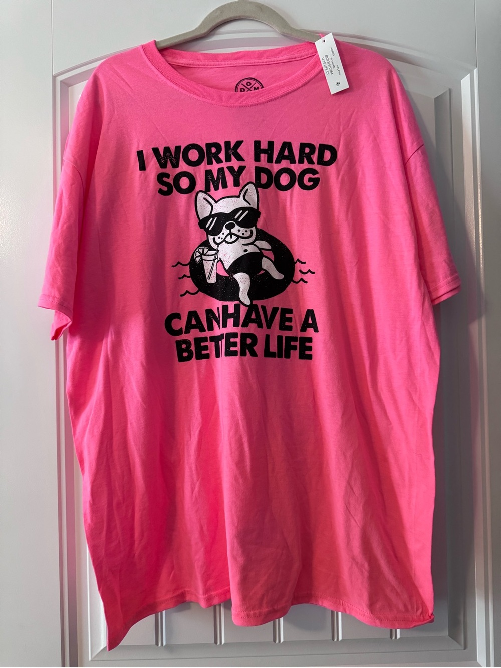 Dog Lover Pink Graphic Tee by DOM